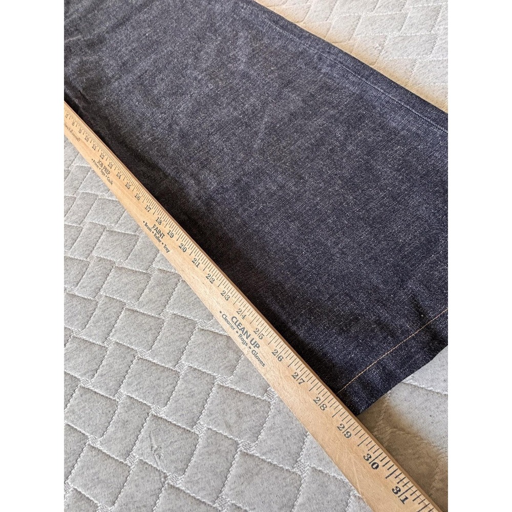 House Of Errors Jeans Mens 40x30 Blue Melting Leather Selvedge Denim Wide Leg - Picture 9 of 11